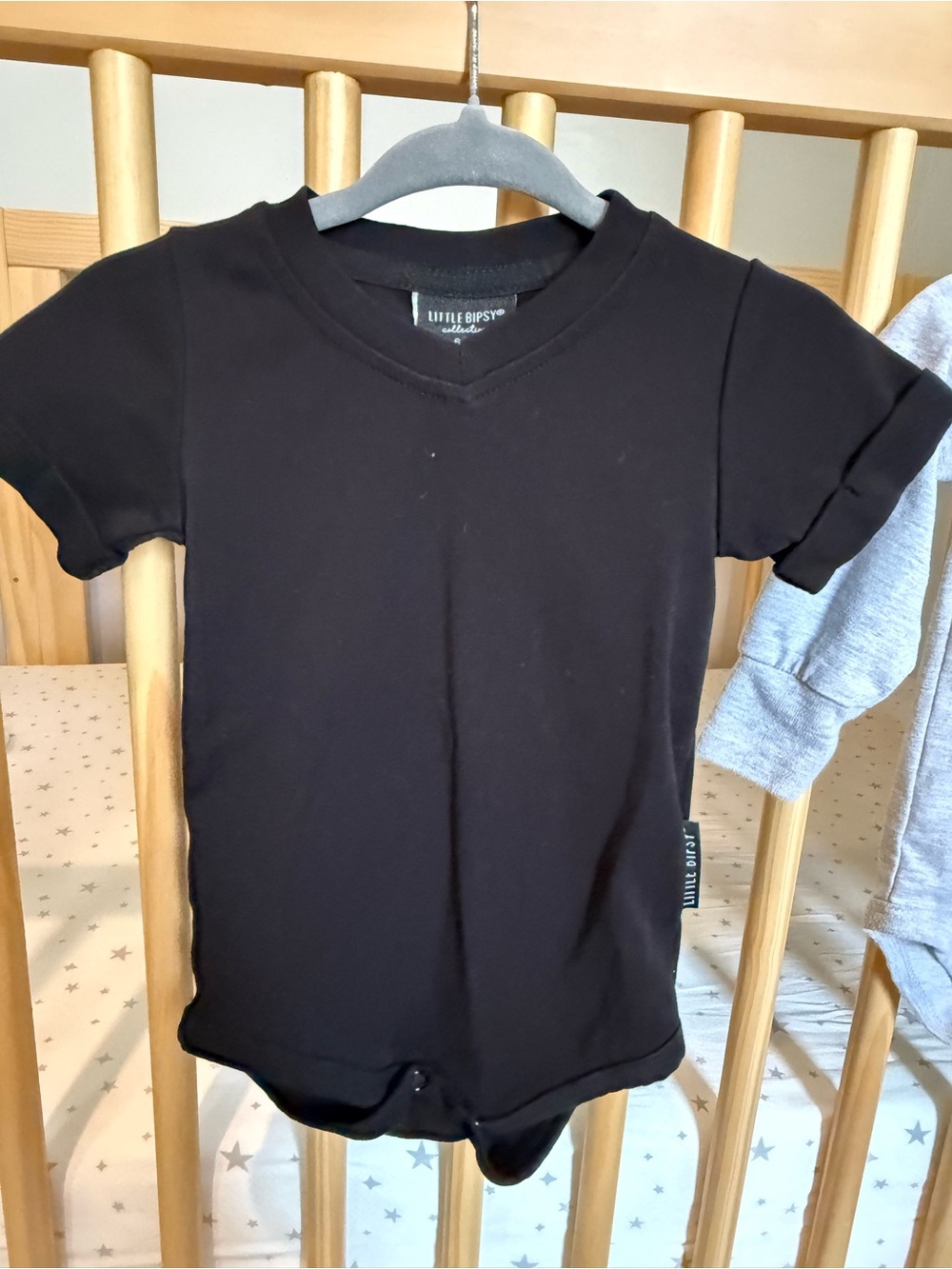 EUC Little Bipsy Core Basics Bodysuit Bundle:  Size 6-9M (Black, White & Grey) - Picture 5 of 7